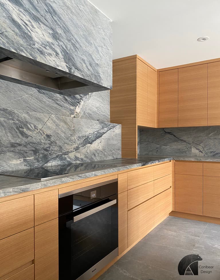 Kitchen slab and cabinetry detail